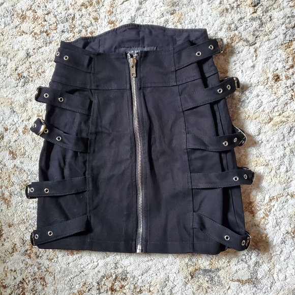 Lip Service Bondage Zip Buckle Skirt M - Picture 6 of 7